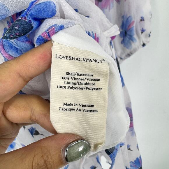 LoveShackFancy Popover Dress in Deep Cotton Candy - Picture 6 of 7